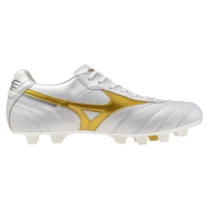 MIZUNO MORELIA II JAPAN - WHITE/FOOTBALL GOLD/GALAXY SILVER