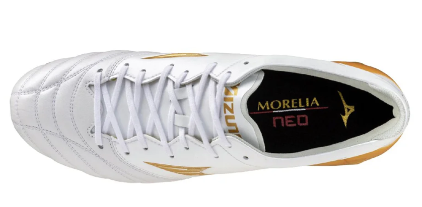 MIZUNO MORELIA NEO IV ELITE - WHITE/MP GOLD/COOL GRAY 3C