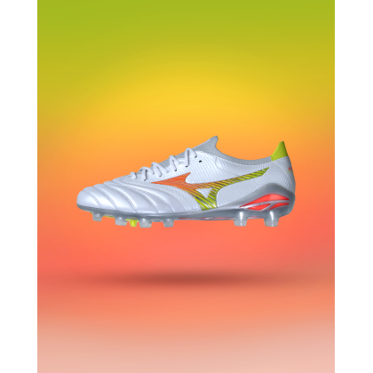 MIZUNO MORELIA NEO V β JAPAN - WHITE/LAVA ORANGE/EVENING PRIMROSE