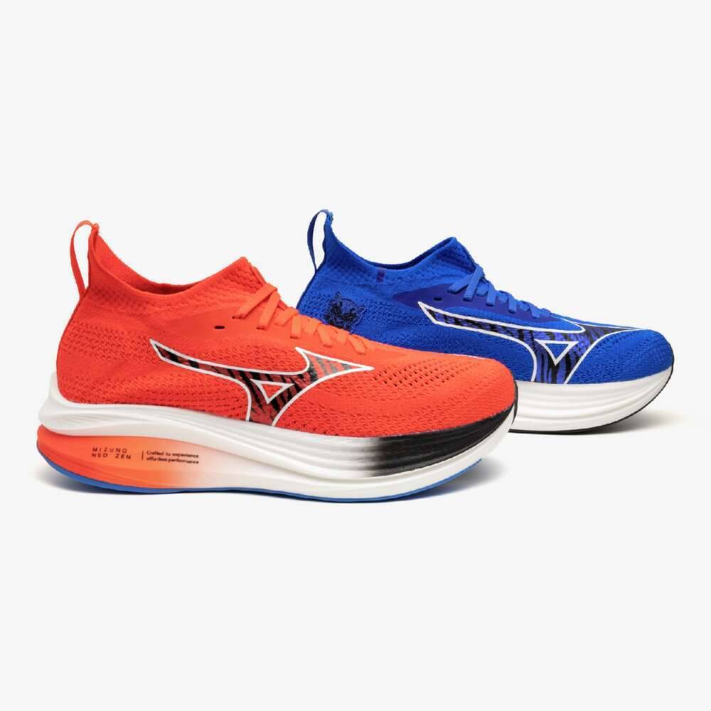 MIZUNO NEO ZEN スパイクシューズ レッド ブルー MIZUNO NEO ZEN - BASEBALL BLUE / BLACK / IGNITION RED